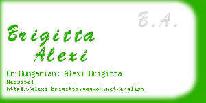 brigitta alexi business card